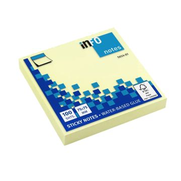 Note Pad 75x75mm FSC Yellow 100sht UPM - 565401