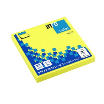Note Pad 75x75mm FSC Brilliant Yellow 80sht UPM - 565434