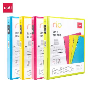 Ring Binder 1" 2 Ring Assorted Colour Deli - B10000