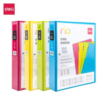 Ring Binder 1.5" 2 Ring Assorted Colour Deli - B10100