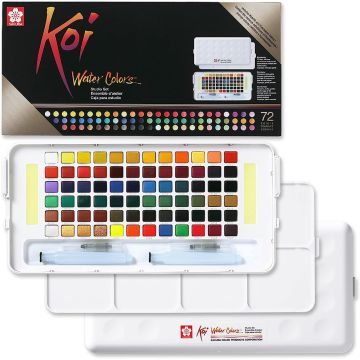 Koi Water Colors Studio Set | 72 half pans