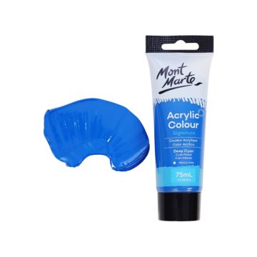 Mont Marte Studio Acrylic Paint 75ml - Deep Cyan
