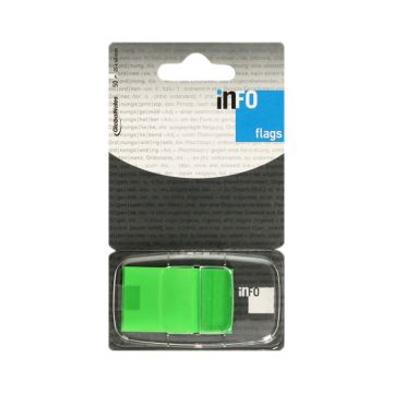 Note Flags Paper card 1x25x43mm 50sht Pet Foil Green UPM - 772799
