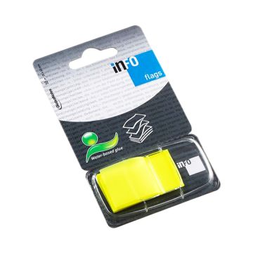 Note Flags Paper card 1x25x43mm 50sht Pet Foil Ylw UPM - 772805