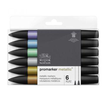 Winsor & Newton ProMarkers - Metallic Colors, Set of 6