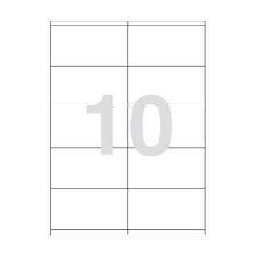 Agipa 10 Labels 105 X 57mm A4