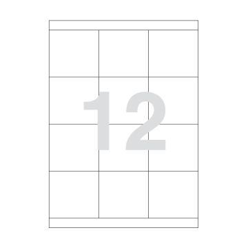 Agipa 12 Labels 70 X 67.7mm A4