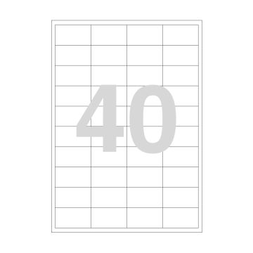 Agipa 40 Labels 48.5x25.4mm A4
