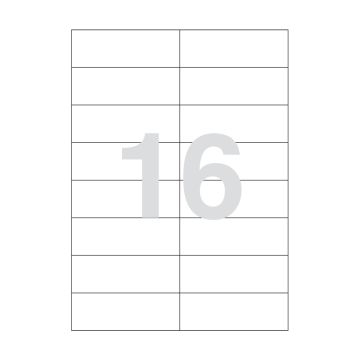 Agipa 16 labels A4 105x37mm Yellow