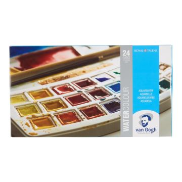 Watercolour plastic case set of 24 half pans - 8624 Van Gogh