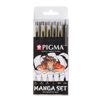 Manga Pigma Tool Set (6 Pcs) Sakura - POXSDKMAN6