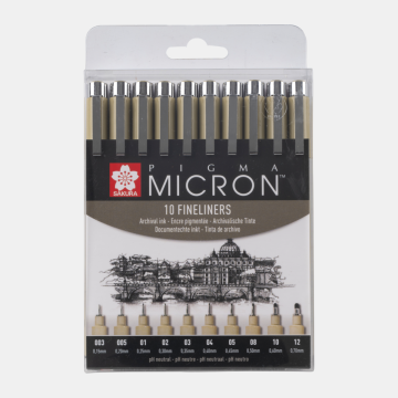 Pigma Micron Pen Set (10 Pcs) - Sakura 