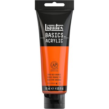 Liquitex Basics Acrylic 118ml Vivid Red Orange