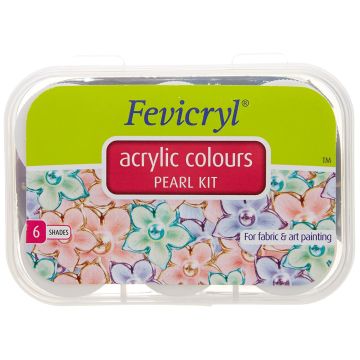 Acrylic Colors Pearl Kit set of 6 Shades Fevicryl
