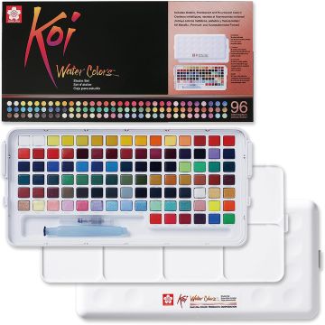 Koi Water Colors Studio Set | 96 half pans