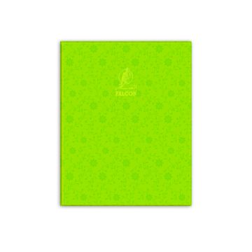 Single Line Book 9x7" Transparent Pink 100 Sheet PVC Green - Falcon