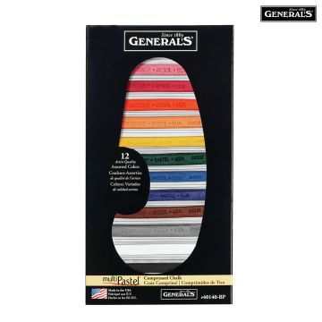 General Pencil Multi Pastel Sticks 12-Color Set - Peggable