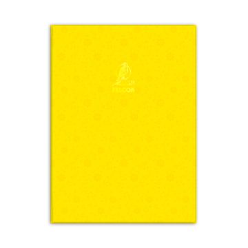Single Line Book A4 Transparent 60 Sheet PCV Yellow - Falcon