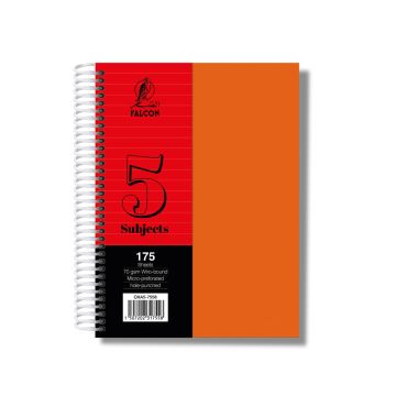 University Book 5 Subjects - A5 Orange