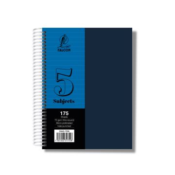University Book 5 Subjects - A5 Flacon Blue