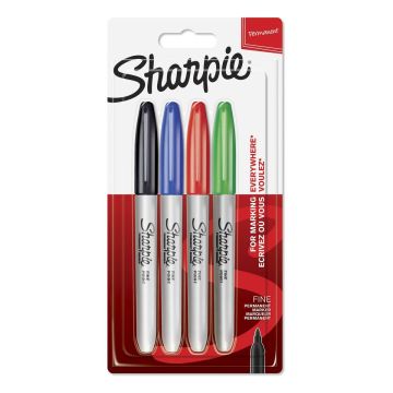 Sharpie Assorted Permanent Markers: Pack of 4