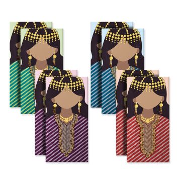 Al Fakhama Set of 8 Eid Greeting Envelope - Girls Design-2 2023