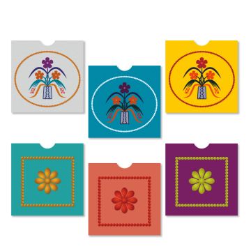 Al Fakhama Set of 6 Eid Greeting Envelope - Mini Mixed Design 2023