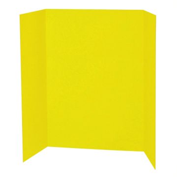 Tri Fold Display Project Board Yellow - 36 x 48 inches