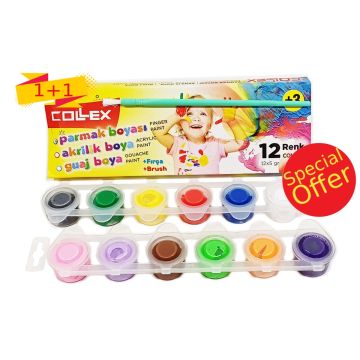Finger and Face paint 12x5ml - 4222