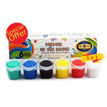 Finger and face paint 6x25ml - 6222