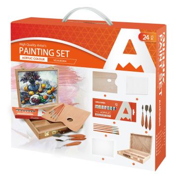 Acrylic Painting Wooden Box Set of 24