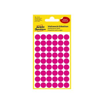 Colour Coding Dots 12mm Pink 270 St./pcs 3114 Avery
