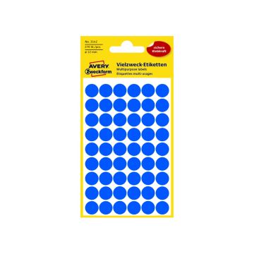 Colour Coding Dots 12mm Blue 270 St./pcs 3142 Avery