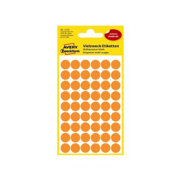 Colour Coding Dots 12mm Neon Orange 270 St./pcs 3148 Avery