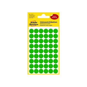 Colour Coding Dots 12mm Neon Green 270 St./pcs 3149 Avery