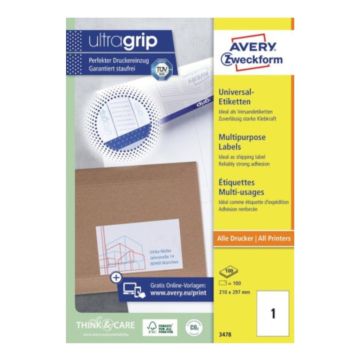Label Multifunction and Copier A4 Avery 3478