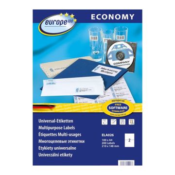 Laser Label 210x148.5mm 100S Avery ELA026