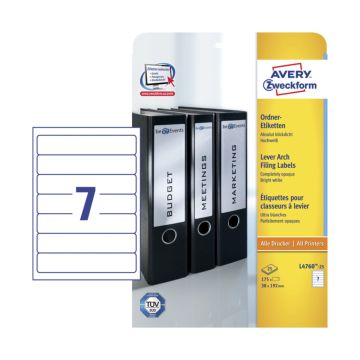 Label 38x192mm 25S Lever Arch File Avery