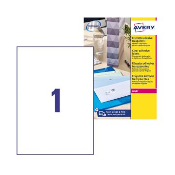 Label 210x297 Transparent 25S Avery