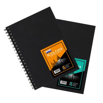 Black Sheets Spiral Notebook A5