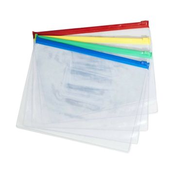 Data Envelope Transparent W/Zip A4 BINDERMAX