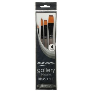 Mont Marte Gallery Series Brush Set Acrylic 4pc - 14