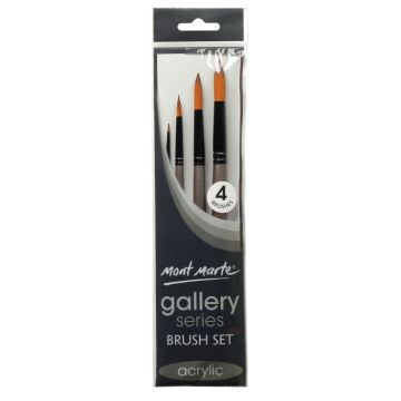 Mont Marte Gallery Series Brush Set of 4pcs Acrylic - 15