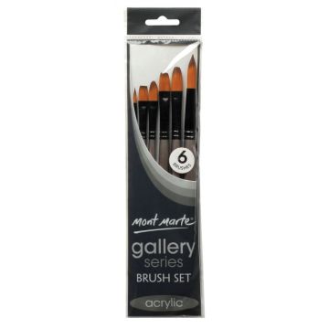 Mont Marte Gallery Series Brush Set Acrylic 6pc - 17
