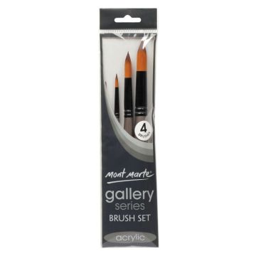 Mont Marte Gallery Series Brush Set Acrylic 4pc - 18