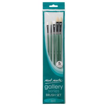 Mont Marte Gallery Series Brush Set Oils 5pc - 20