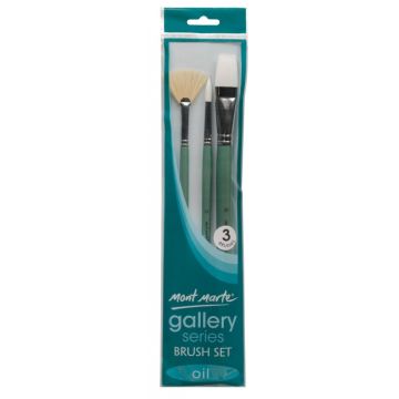 Mont Marte Gallery Series Brush Set Oils 3pc - 23
