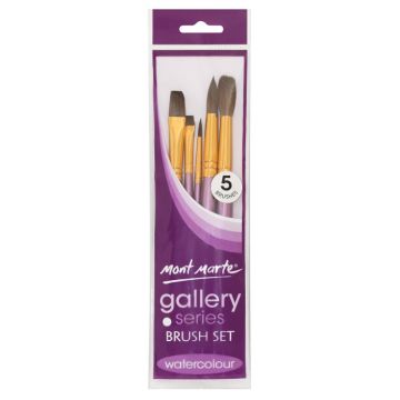 Mont Marte Gallery Series Brush Set Watercolour 5pc - 27