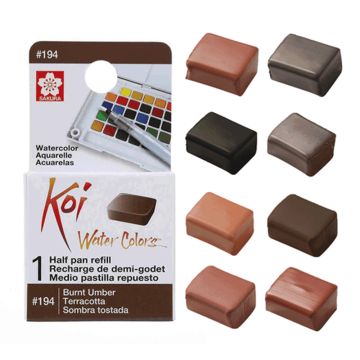 Sakura Koi Water Colours Refill - Brown Shades
