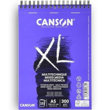 Canson XL Mix Media  -  Textured A5  -  300g - 200001872